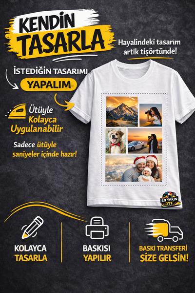 ENYAKINBASKI Kişiye Özel A3 DTF Baskı Filmi – Tasarımınızı Gönderin, Baskınız...
