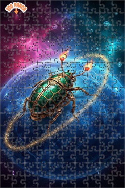 Esranın Dünyası Steampunk Insect Space Adventure Double-Layer Framed Wooden P...