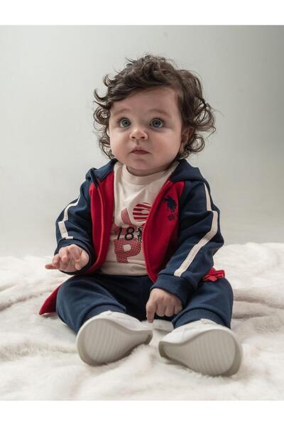 U.S. Polo Assn. يو إس بولو أسن طقم علوي وسفلي للأطفال الأولاد مكون من 3 قطع 1...