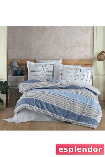 esplendor Hobby Double Ranforce Duvet Cover Set Debora Blue