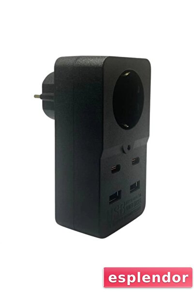 esplendor Heat Resistant Thermal Current Protected 1 Socket Input 2 USB Input...
