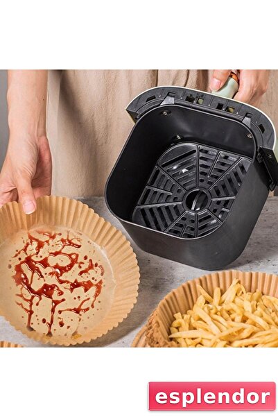 esplendor 50 قطعة 20 سم مقلاة هوائية ورق الخبز للاستعمال مرة واحدة طبق دائري ...