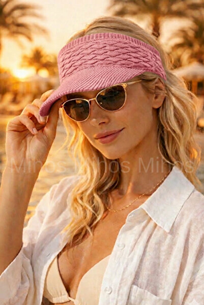 Mihos Women's Knitted Uv Protective Visor Hat – Summer, Running, Tennis, Outd...