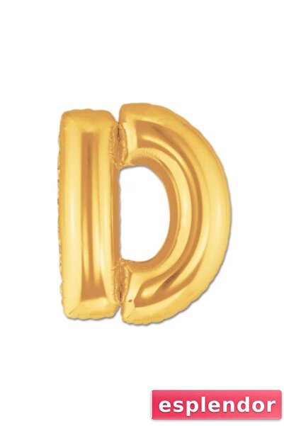 esplendor Gold Foil Letter D Balloon 1 Meter