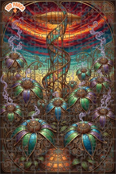 Esranın Dünyası Fantastic Hibiscus Art Double-Layer Framed Wooden Puzzle 150 ...