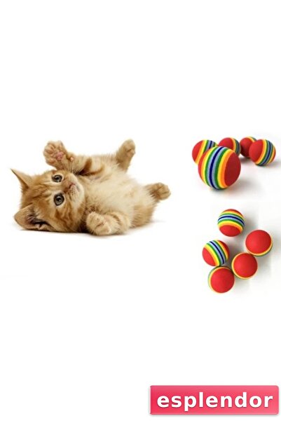 esplendor قطعتان من كرات لعب القطط والكلاب بألوان قوس قزح