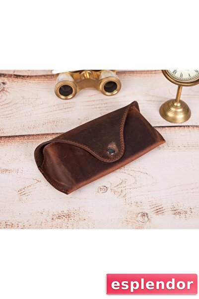 esplendor Roan Leather Glasses Case G2 Brown