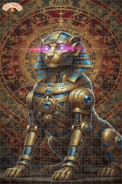 Esranın Dünyası لغز خشبي مكون من مزدوج الطبقات إطارًا بتصميم أسد شبكي سحري مر...