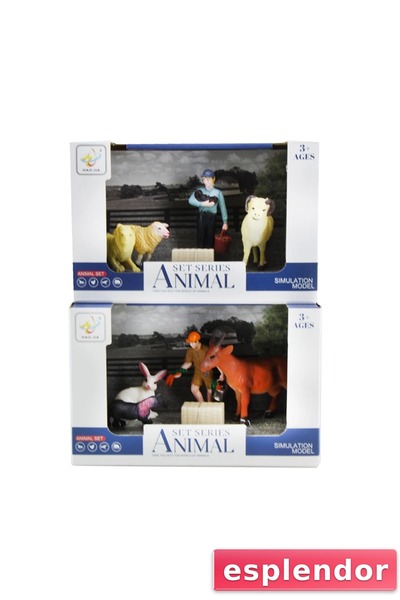 esplendor مجموعة المزرعة البلاستيكية في صندوق