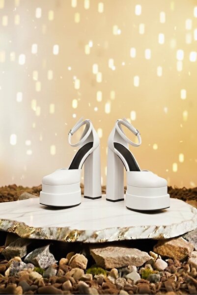 Tarz Topuklar Pantofi de damă Figooo cu platformă dublă și toc gros, cu piele...