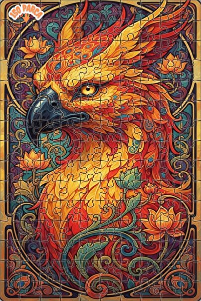 Esranın Dünyası Firebird Artwork Oil Painting Lookalike Double-Layer Framed W...