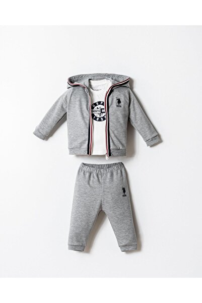 U.S. Polo Assn. طقم أطفال أولاد مكون من قطن قطع، طقم رياضي للأطفال من عمر سنة...