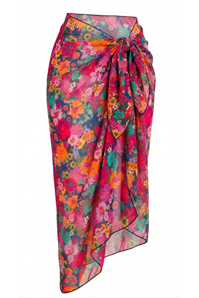 randevu Bağlanır Patterned Tulle Beach Skirt