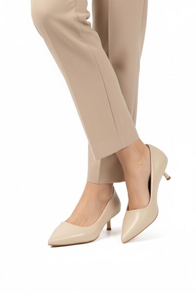 Aspor Beige Women's Heeled Shoes