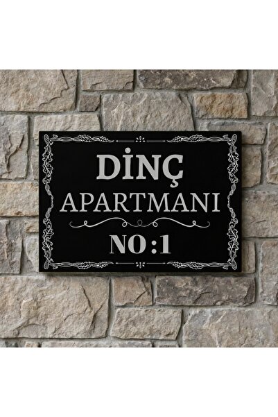 HobiShop Kişiye Özel Metal Kapı Levhası – Apartman Kapı Tabelası 20x30 cm – İ...