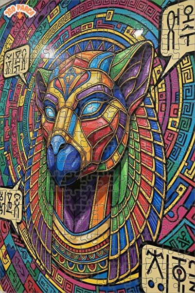 Esranın Dünyası Mystical Egyptian God Anubis Oil Painting Lookalike Double-La...