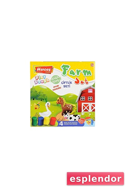 esplendor Ern-588 Heroes Medium Boxed Farm Play Dough Set
