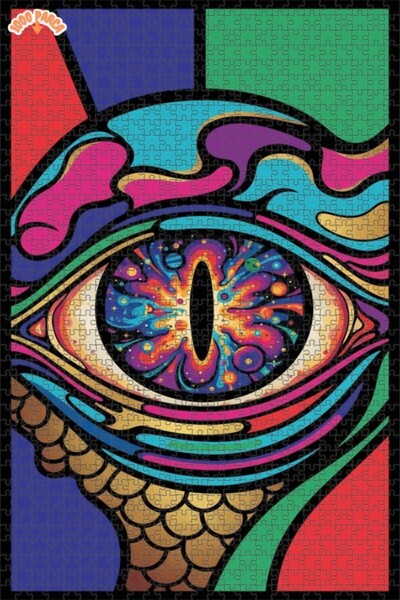 Esranın Dünyası Galactic Eye Art Double-Layer Framed Wooden Puzzle 1000 Piece...