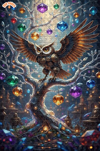 Esranın Dünyası لغز خشبي على شكل شجرة مجوهرات على طراز ستيمبانك مع مزدوج الطب...