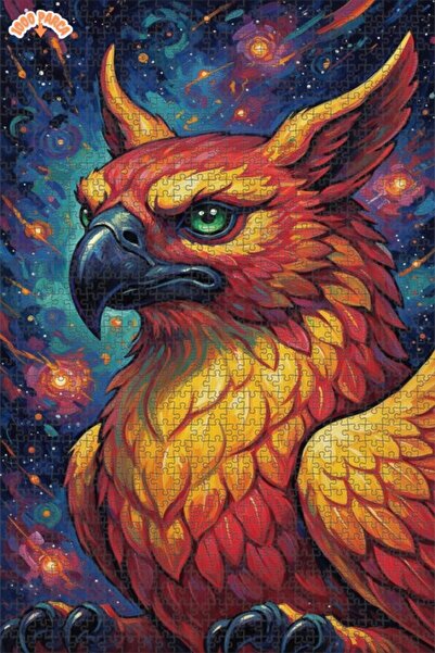 Esranın Dünyası Celestial Griffin Oil Painting Lookalike Double-Layer Framed ...