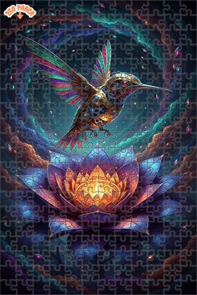 Esranın Dünyası Magic Mechanical Hummingbird Double Layer Framed Wooden Puzzl...