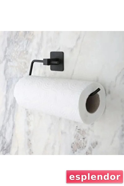 esplendor جهاز حامل المناشف المعدني الأسود ذاتي اللصق المقاوم للصدأ