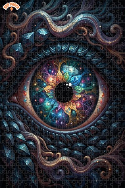 Esranın Dünyası Eye of the Universe Oil Painting Lookalike Abstract Art Doubl...