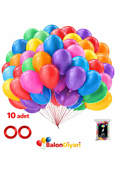 BALON DİYARI 10 Mixed Large Size 12-Inch 14-A Balloons