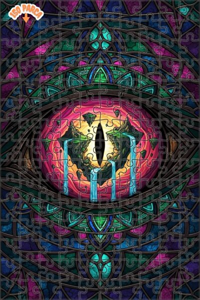 Esranın Dünyası Mysterious Eye's Floating Islands Double-Layer Framed Wooden ...