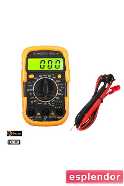 esplendor جهاز قياس كهربائي رقمي متعدد أداة قياس كهربائي مع صفارة