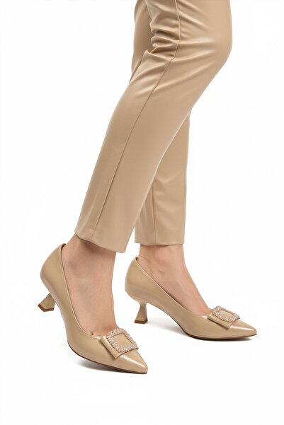 Aspor Beige Women's Heeled Shoes