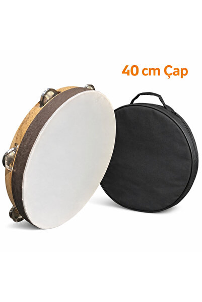 istanbul müzik tedarik 40 cm Profesyonel Zilli Bendir Def Ahşap Kasnak – Akor...
