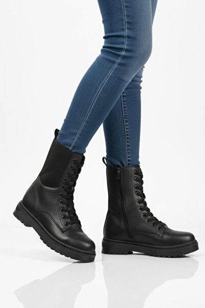 Aspor Black Women's Boots with Fleece Inside and Zipper