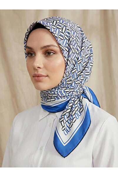 Armine Silk Scarf - 9149D-39 - Sura - Blue, White