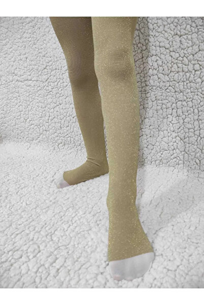 Dore Chiloți subțiri negri cu sclipici pentru fete, culoare crem