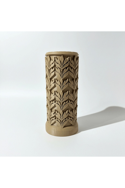 Atatuğ Hediyelik Modern Bohemian Design Embossed Leaf Patterned Decorative Va...