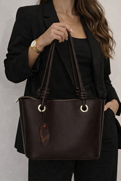 kikiriktekstil 10895 Γυναικεία τσάντα με 4 θήκες και λεπτομέρεια κλιπ