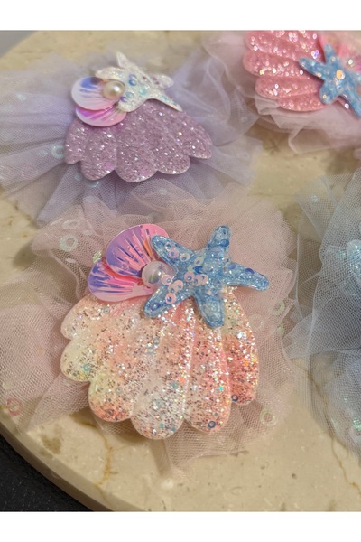 Dpartstore Simli Kumaş Üzeri Parlak İstiridye Model İnci Süslemeli Pens Toka ...