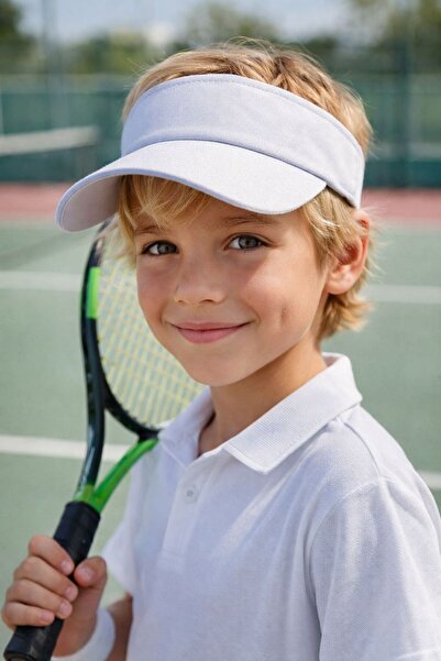 MARBERRY Pălărie albă Vizor Tenisci pentru băieți, bumbac piese, 10-18 ani