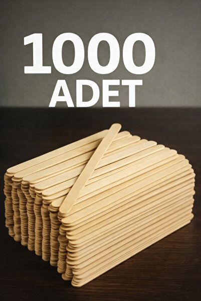 EGE TOPTAN GIDA 1000 Adet Doğal Ahşap Tahta Karıştırıcı Çay Kahve Kaşığı Kaşı...