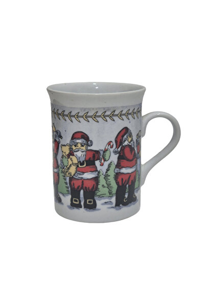 Hasyılmaz Vintage Porcelain Mug with Santa Claus Figure 10cm
