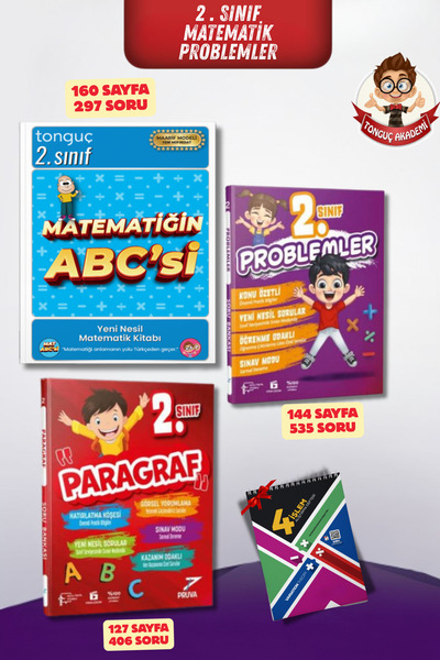 Tonguç Yayınları 2. Sınıf Matematiğin ABC'si Tonguç ve Paragraf Problem Soru ...