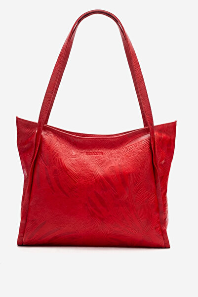 Dericlub Nova Kadın Çift Saplı Shopper Çanta Gerçek Deri