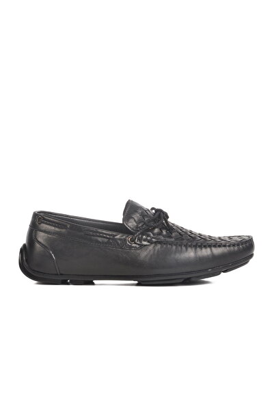 Aspor Black Genuine Leather Men's Casual Shoes