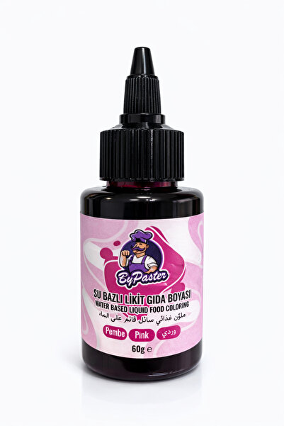 By Paster Pembe Su Bazlı Likit Gıda Boyası 60 Gr