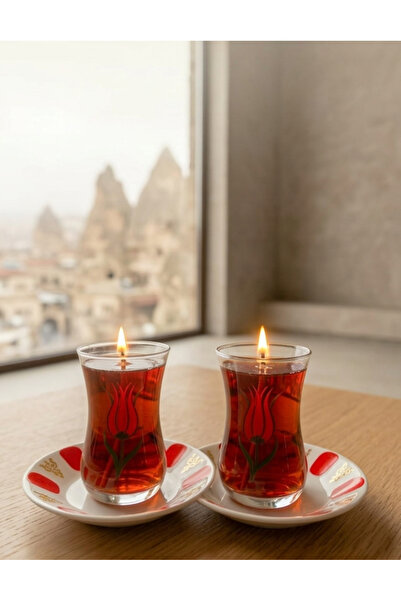 beyra decor Kapadokya Esintisi – El Yapımı Dekoratif Mumlu Çay Bardağı Seti |...