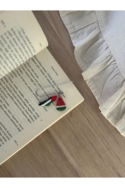 El Yapımı Filistin Karpuz Motifli Özgürlük Desteği Özel Tasarım Kitap Ayracı