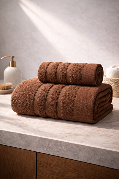 INTER Z Ayla 2 Piece Towel Set 70X140 Bath Towel 50X85 Hand Towel Soft-Textured