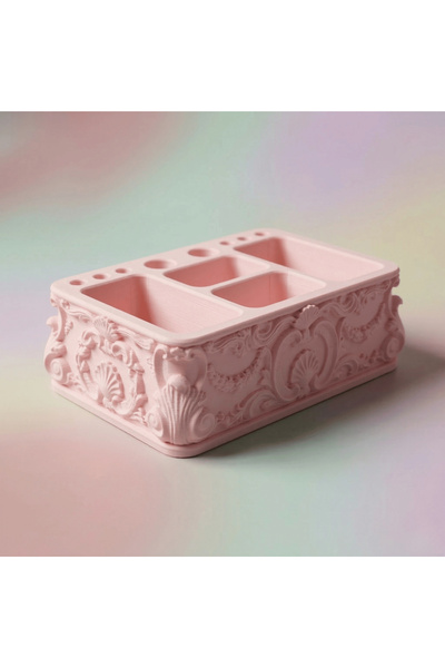 Atatuğ Hediyelik Baroque Period Handcrafted Look 3D Printing Matte Pink Makeu...