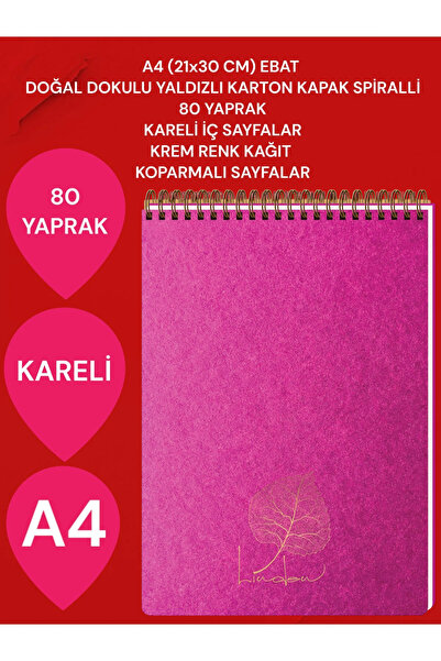 SEYFİKİRTASİYE Karirano A4 (21x30 CM) 80 LISTOVA KARTONA POKLOPCA SPIRALNE ST...